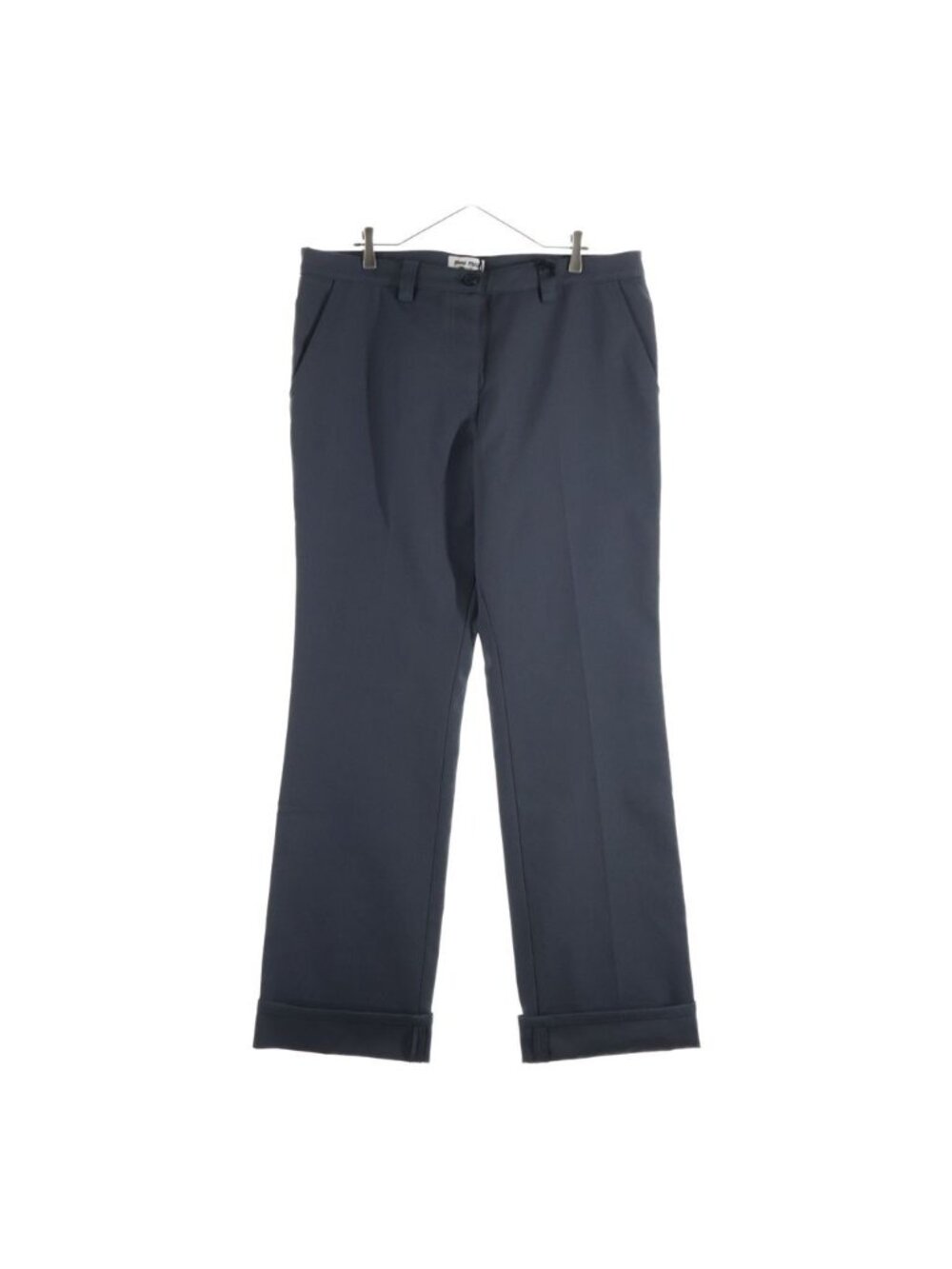 Miu Miu Polyester Pocket Logo Pants Gray
